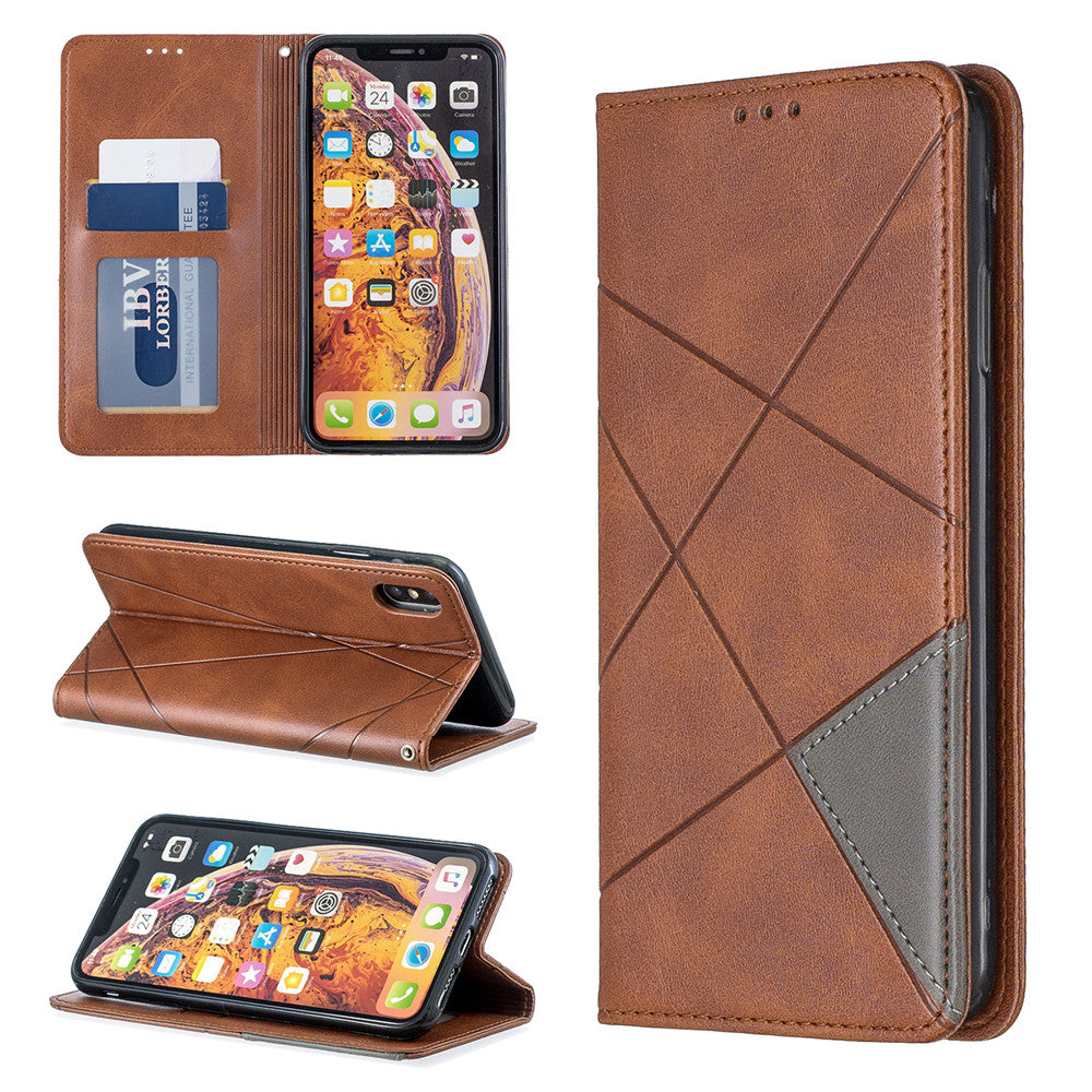 Anymob iPhone Case Brown Flip Wallet Luxury Vintage Business Leather Magnetic Phone Bag-Mobile Phone Cases-PEROZ Accessories