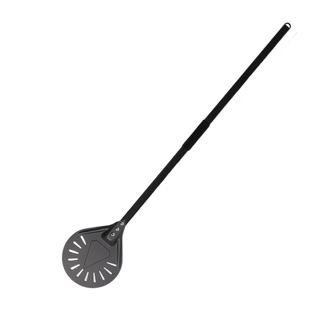Anygleam Pizza Shovel 112.5cm Dark Grey for Perforated Peel with Metal Handle Oven Turning Baking Accessory-Spatula and Shovel-PEROZ Accessories