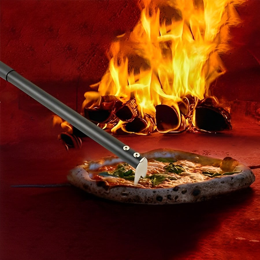 AnyGleam Black Pizza Spinner Turning Fork for Flipping and Spinning Pizza Tool Accessories-PEROZ Accessories