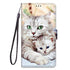 Anymob Samsung Case Loving Cat Luxury Painted Flip Cute Playful Cat Wallet Phone Cover-Mobile Phone Cases-PEROZ Accessories