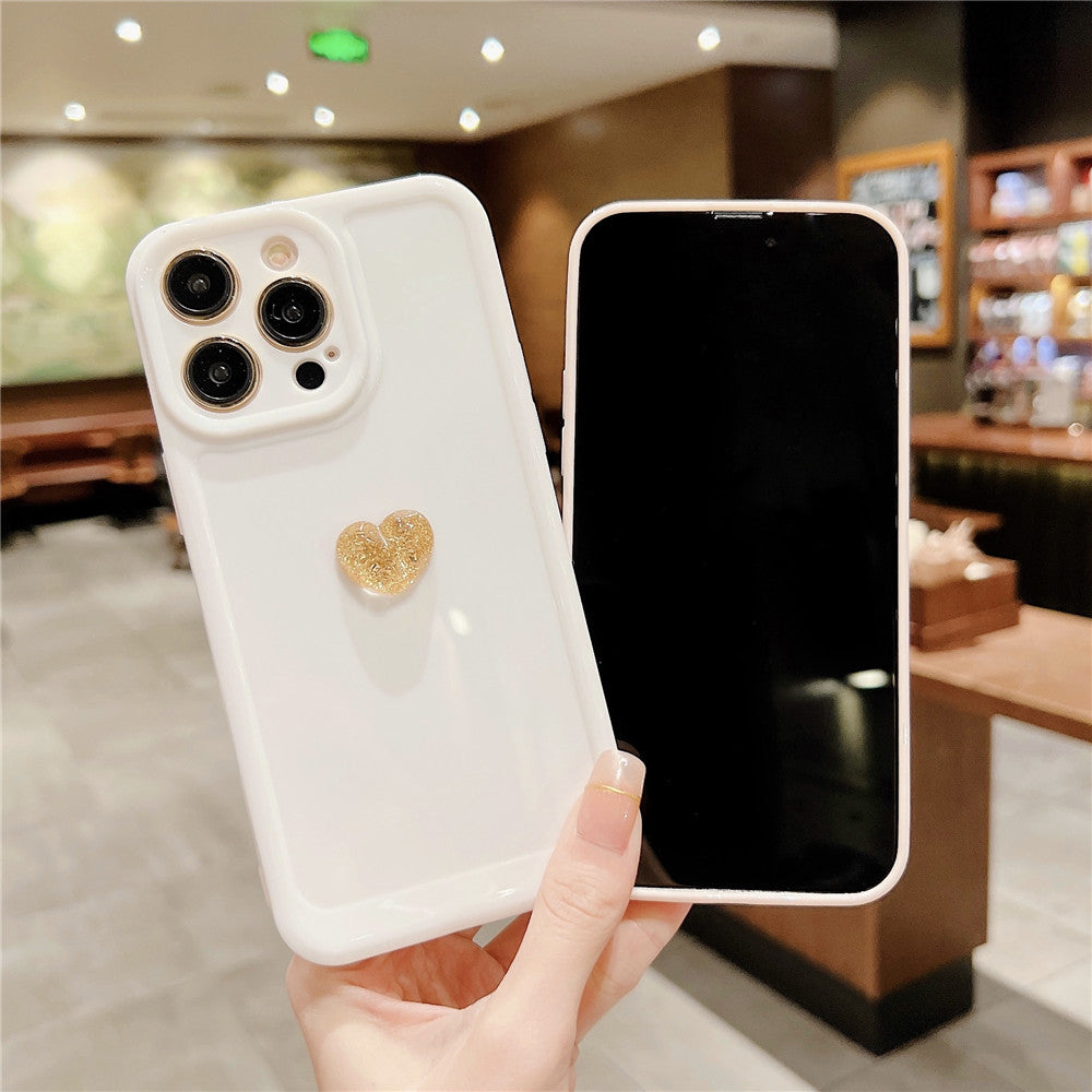 Anymob iPhone Case Black Cute 3D Love Heart Soft Protective Cover-Mobile Phone Cases-PEROZ Accessories