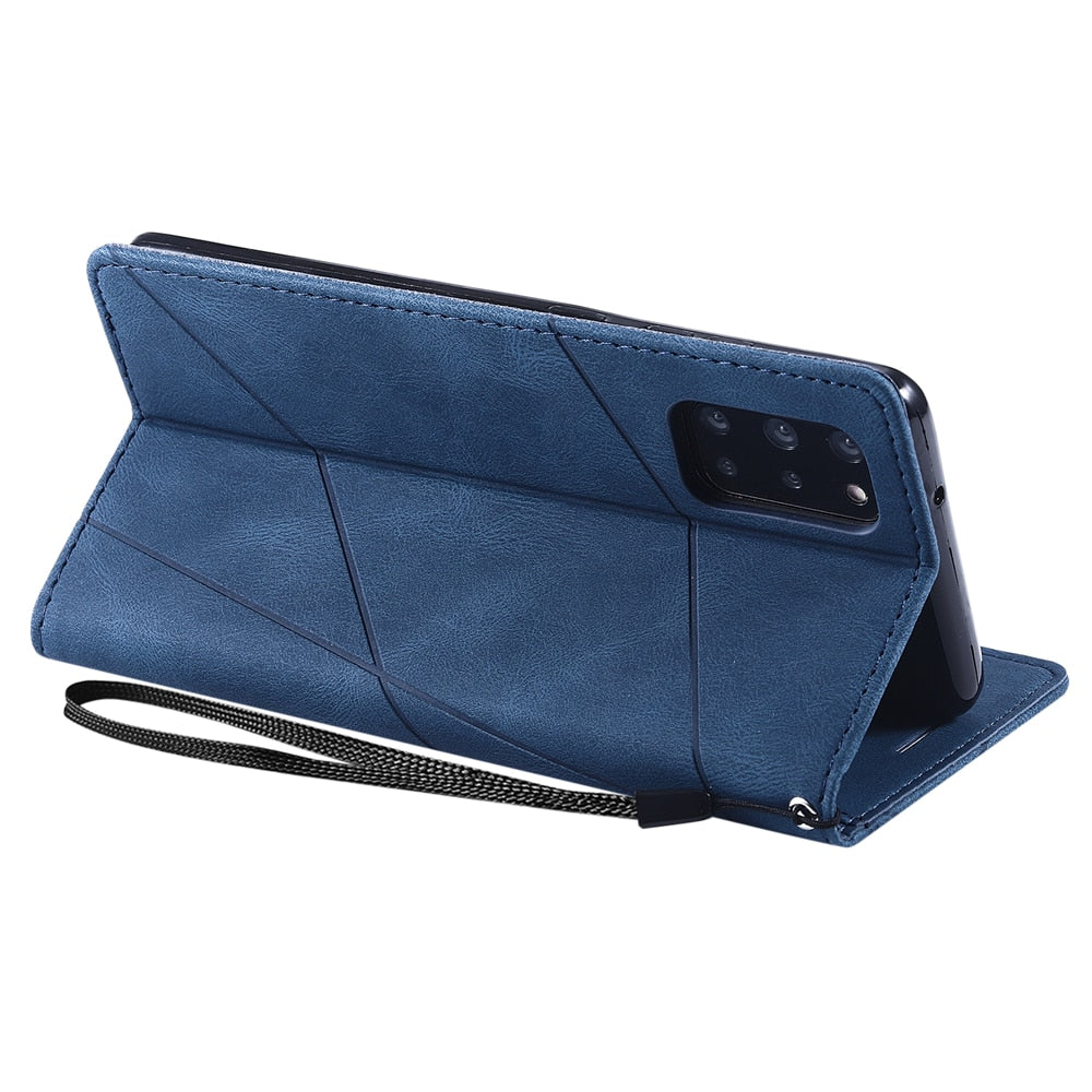 Anymob Samsung Black Flip Case Leather Phone Wallet Cover Protection-Mobile Phone Cases-PEROZ Accessories