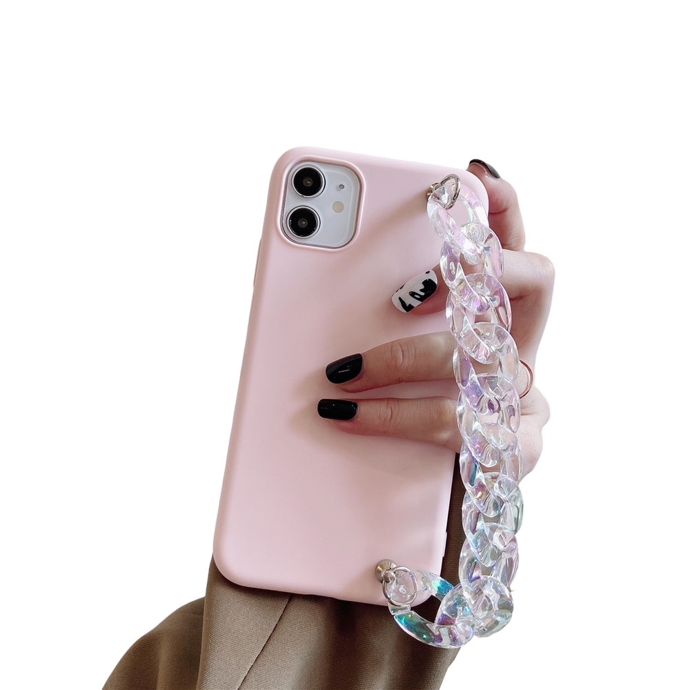 Anymob iPhone Pink Crystal Bracelet Silicone Case Soft Back Cover-Mobile Phone Cases-PEROZ Accessories