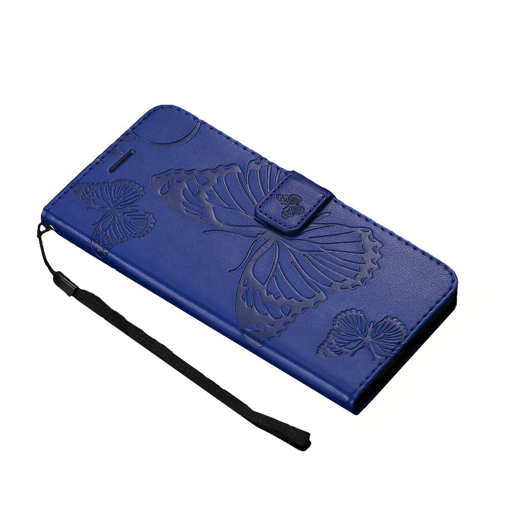 Anymob Samsung Blue Flip Case Leather Wallet Phone Cover Protection-Mobile Phone Cases-PEROZ Accessories