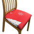 Anyhouz Chair Cover Red Christmas Tree Print Stretch Seat Cover for Home Dinning Kitchen Washable Removable-Chair Cover-PEROZ Accessories
