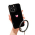 Anymob iPhone Black And Pink 3D Love Heart Bracelet Phone Case Shockproof Soft Silicone Cover-Mobile Phone Cases-PEROZ Accessories