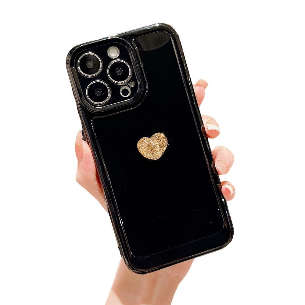 Anymob iPhone Case Black Cute 3D Love Heart Soft Protective Cover-Mobile Phone Cases-PEROZ Accessories