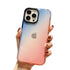 Anymob iPhone Blue And Red Gradient Rainbow Shockproof Phone Case Transparent Soft Silicone Cover-Mobile Phone Cases-PEROZ Accessories