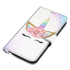 Anymob Samsung Case White Smily Unicorn Painted Magnetic Flip Leather Card slot Wallet Book Style Cover-Mobile Phone Cases-PEROZ Accessories