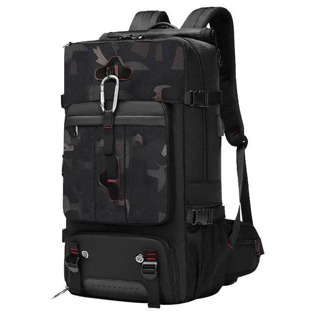 Anypack Backpack Camo Black Large Travel Sports Camping Luggage Multifunctional Climbing Laptop School Bag Pack 80L-Backpacks-PEROZ Accessories