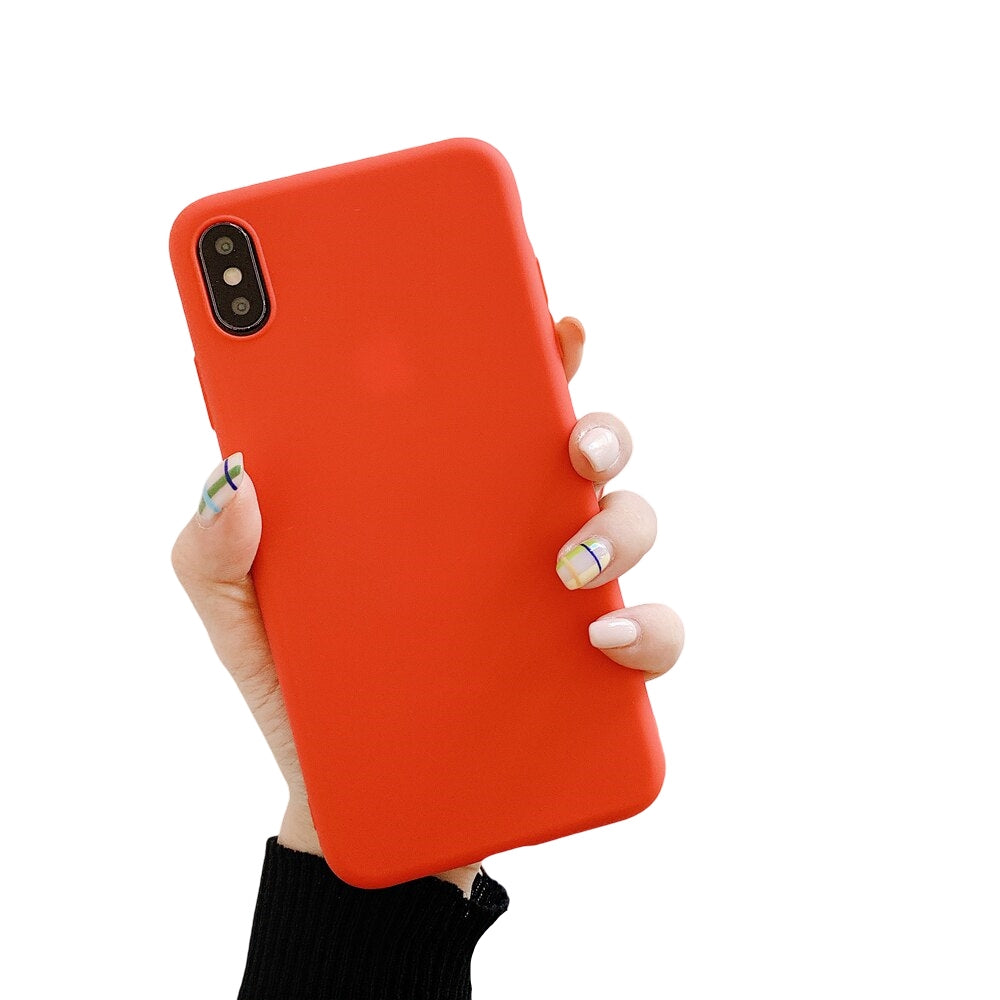 Anymob iPhone Orange Silicone Case Cover Bag Shell-Mobile Phone Cases-PEROZ Accessories