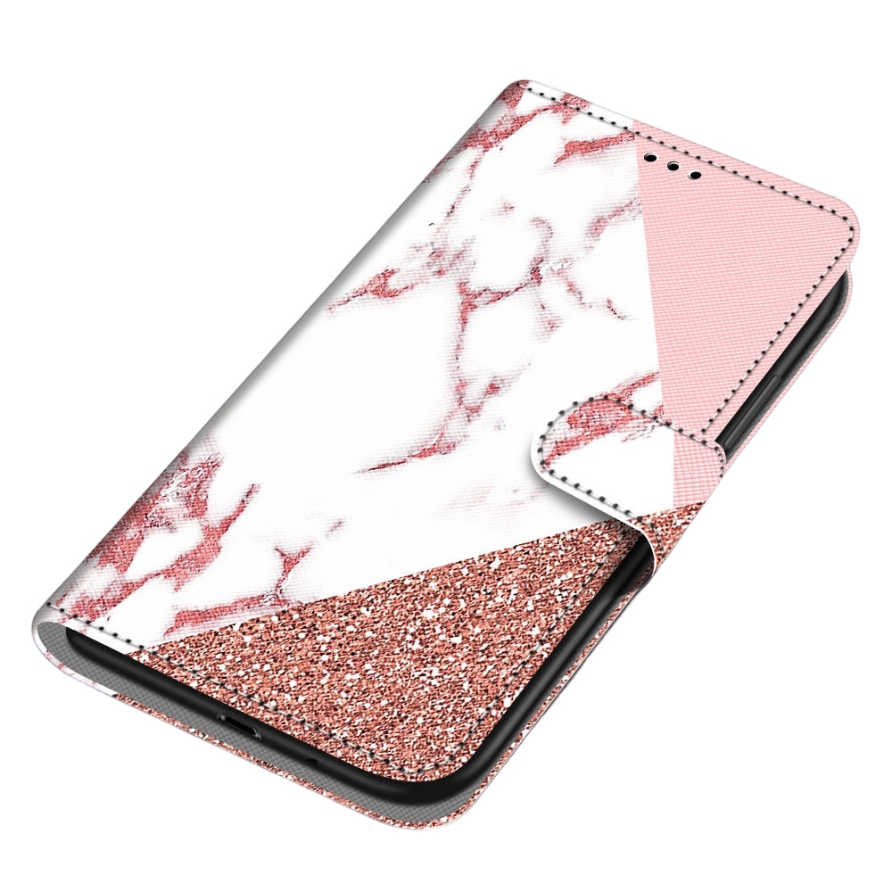 Anymob iPhone Case Pink And White Flip Leather Wallet Animal Painting Phone Book Style Cover-Mobile Phone Cases-PEROZ Accessories
