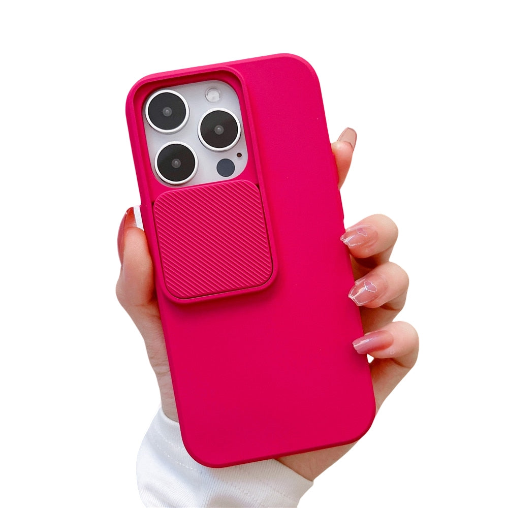 Anymob iPhone Magenta Window Phone Case Slide Lens Protection Shockproof Cover-Mobile Phone Cases-PEROZ Accessories