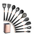 Anygleam Kitchen Utensils Non-stick Black 10 Set Gold Plated Handle with Support Point and Storage Box Cooking Tool Accessories Heat Resistant Kitchenware-Spatula and Shovel-PEROZ Accessories