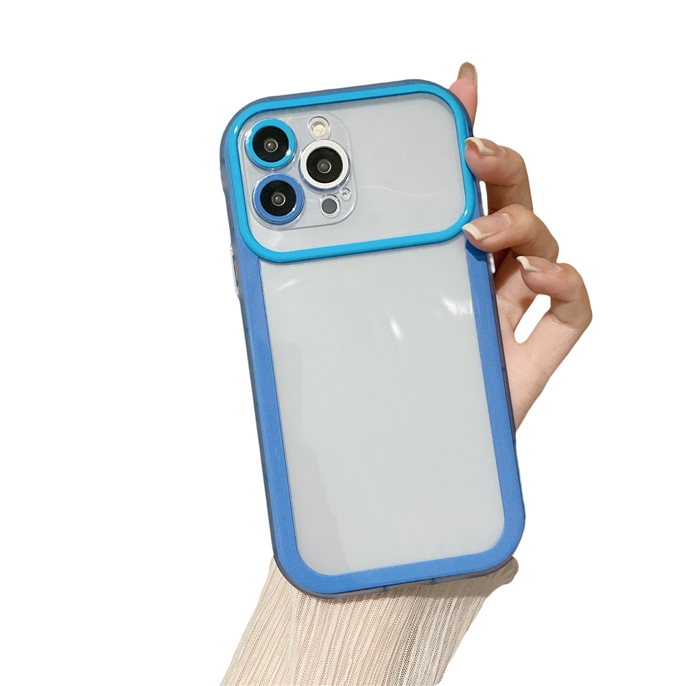 Anymob iPhone Case Blue Colorful Bumper Clear Soft Silicone Transparent Lens Protection Cover-Mobile Phone Cases-PEROZ Accessories