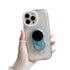 Anymob iPhone Blue Astronaut Holder Phone Case Transparent Shockproof Bumper Back Cover-Mobile Phone Cases-PEROZ Accessories