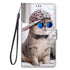 Anymob Samsung Case Brown Cat Luxury Painted Flip Cute Playful Cat Wallet Phone Cover-Mobile Phone Cases-PEROZ Accessories
