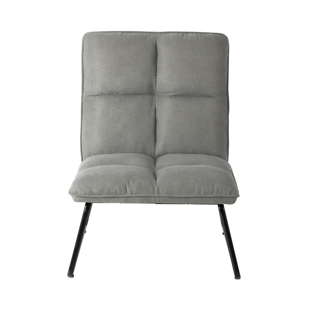Oikiture Armchair Lounge Chair Accent Chairs Linen Fabric Upholstered Light Grey-Armchair-PEROZ Accessories