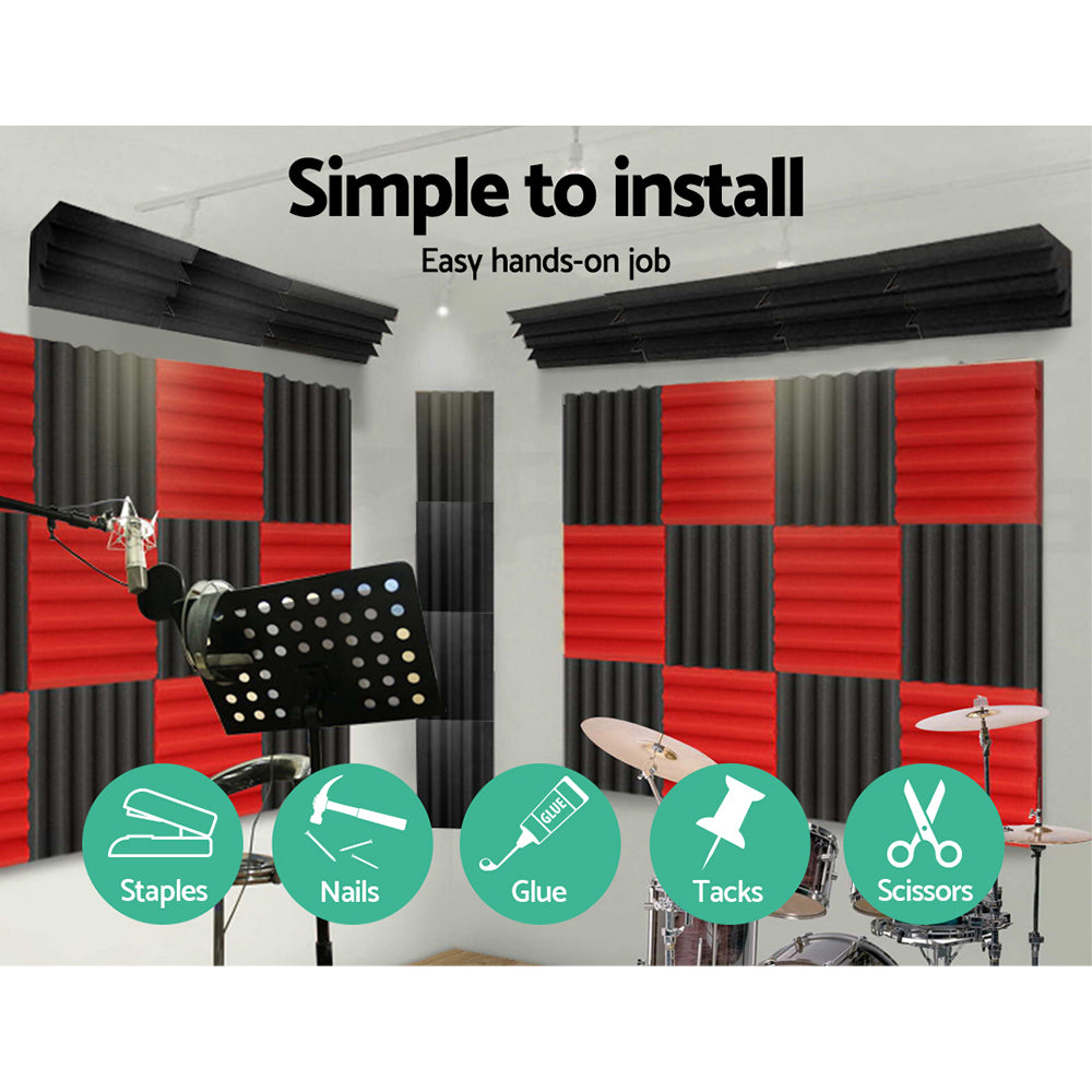 Alpha 20pcs Studio Acoustic Foam Corner Bass Trap Sound Absorption Treatment-Audio & Video > Acoustic Foam-PEROZ Accessories
