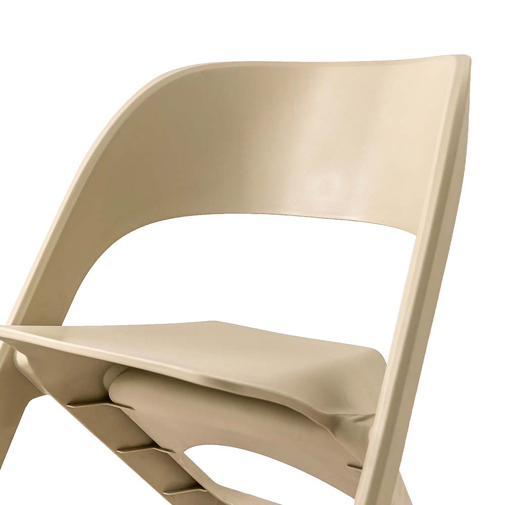 ArtissIn Set of 4 Dining Chairs Office Cafe Lounge Seat Stackable Plastic Leisure Chairs Beige-Furniture > Bar Stools & Chairs - Peroz Australia - Image - 5