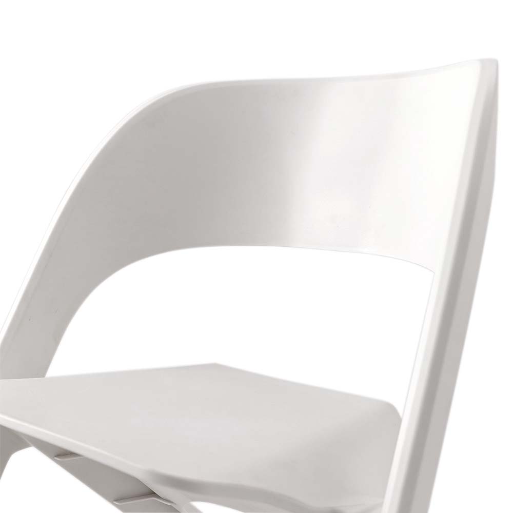 ArtissIn Set of 4 Dining Chairs Office Cafe Lounge Seat Stackable Plastic Leisure Chairs White-Furniture > Bar Stools & Chairs - Peroz Australia - Image - 5