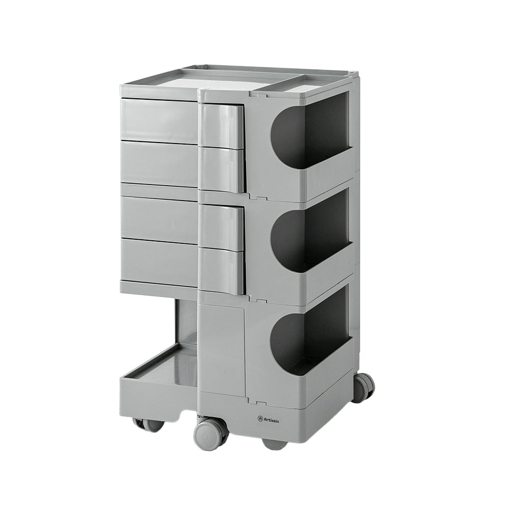 ArtissIn Bedside Table Side Tables Nightstand Organizer Replica Boby Trolley 5Tier Grey-Furniture > Living Room - Peroz Australia - Image - 1