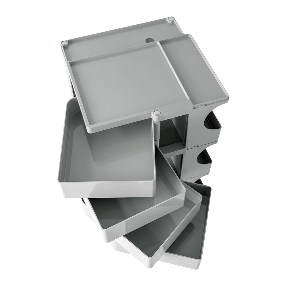 ArtissIn Bedside Table Side Tables Nightstand Organizer Replica Boby Trolley 5Tier Grey-Furniture > Living Room - Peroz Australia - Image - 3
