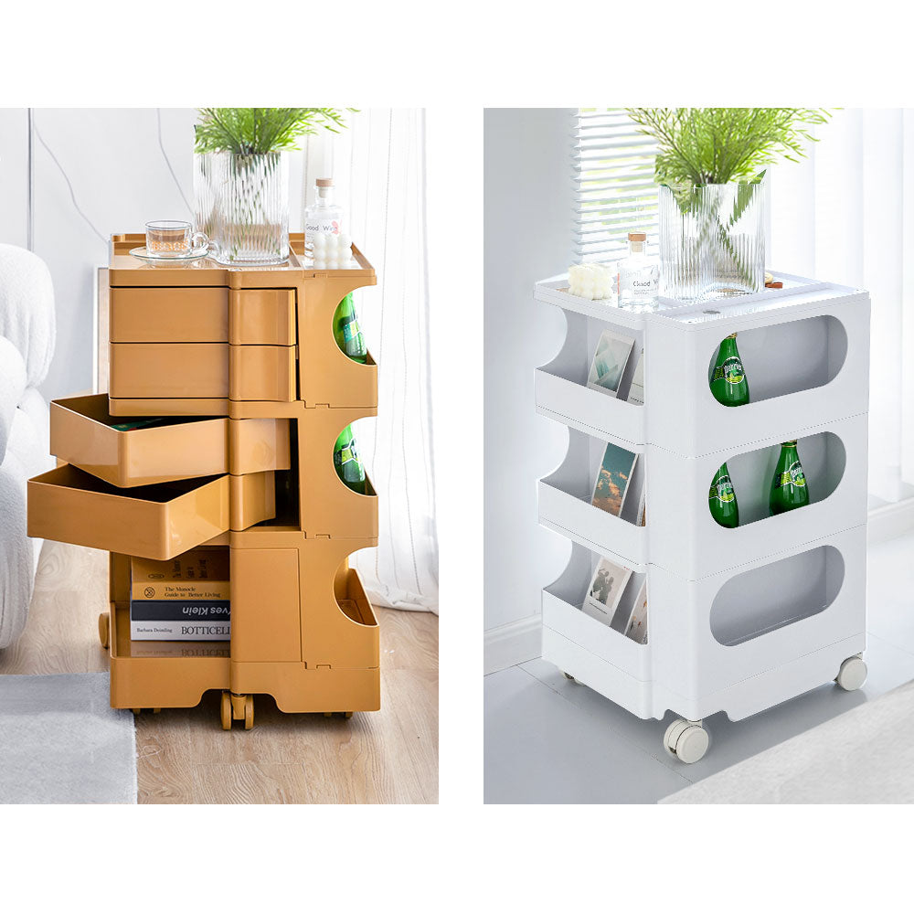 ArtissIn Bedside Table Side Tables Nightstand Organizer Replica Boby Trolley 5Tier Pink-Furniture > Living Room - Peroz Australia - Image - 7