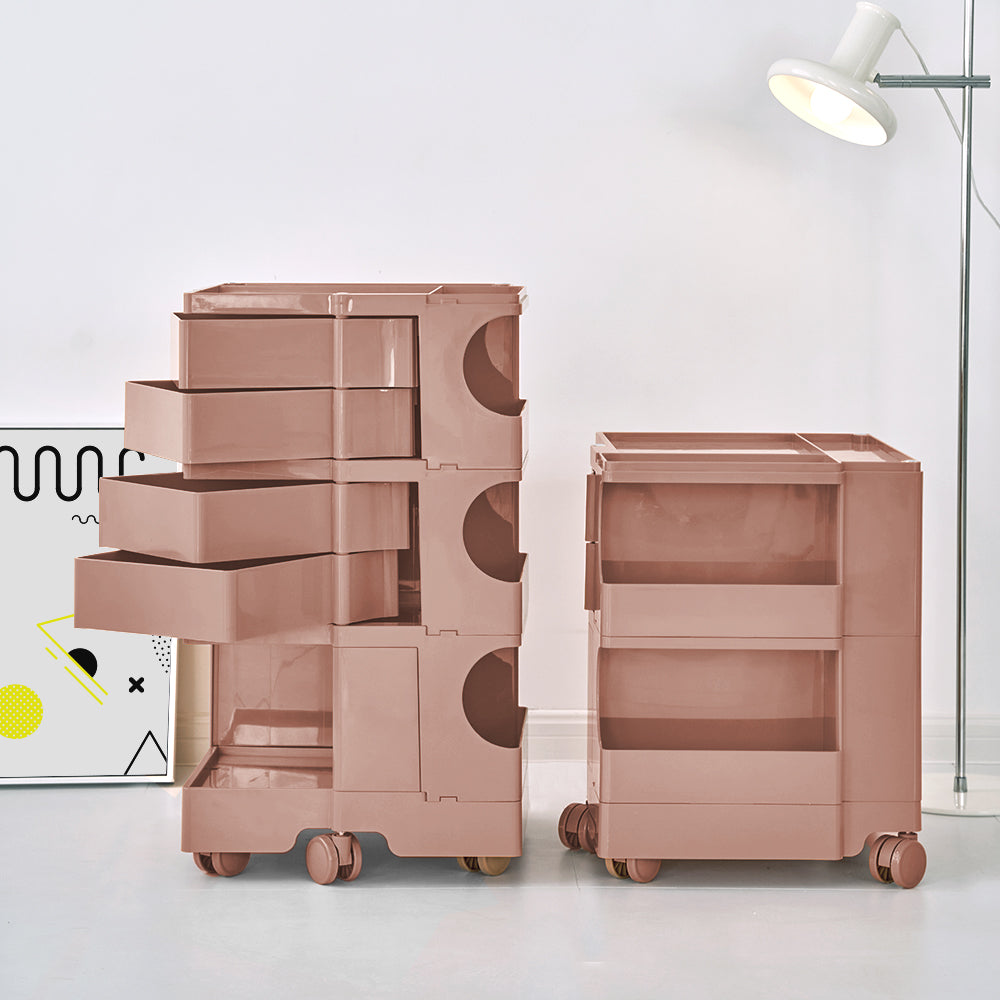 ArtissIn Bedside Table Side Tables Nightstand Organizer Replica Boby Trolley 5Tier Pink-Furniture > Living Room - Peroz Australia - Image - 9