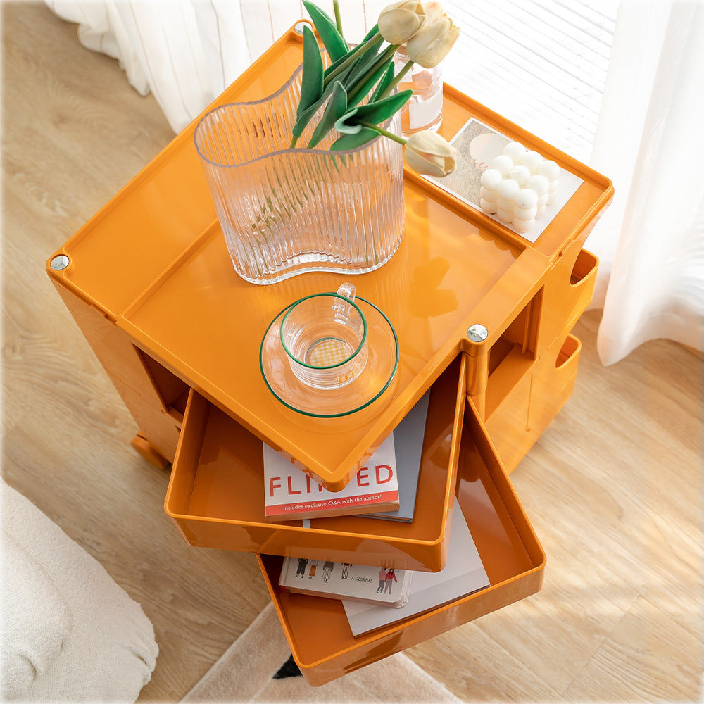 ArtissIn Bedside Table Side Tables Nightstand Organizer Replica Boby Trolley 3Tier Orange-Furniture > Living Room - Peroz Australia - Image - 7