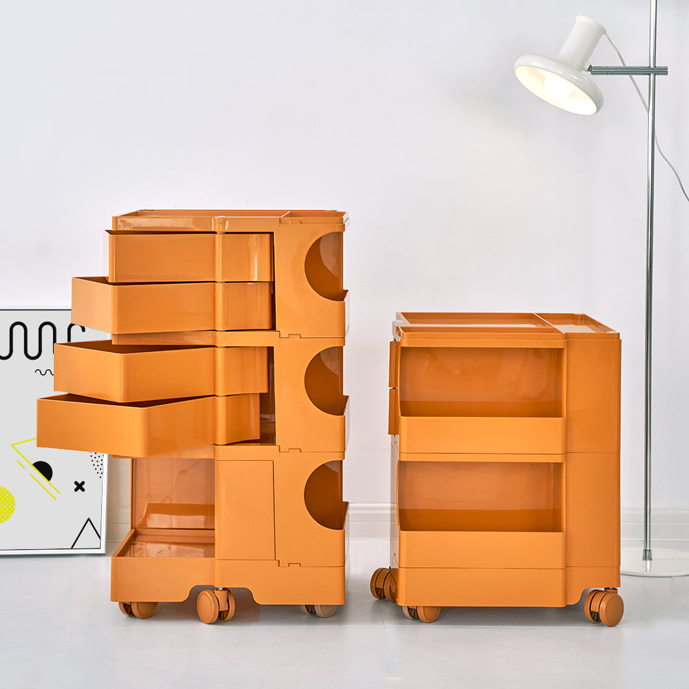 ArtissIn Bedside Table Side Tables Nightstand Organizer Replica Boby Trolley 3Tier Orange-Furniture > Living Room - Peroz Australia - Image - 9