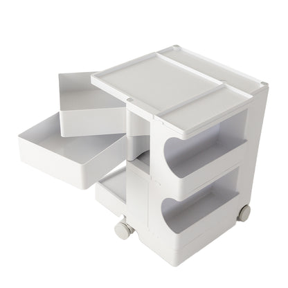 ArtissIn Bedside Table Side Tables Nightstand Organizer Replica Boby Trolley 3Tier White-Bedside Tables - Peroz Australia - Image - 4