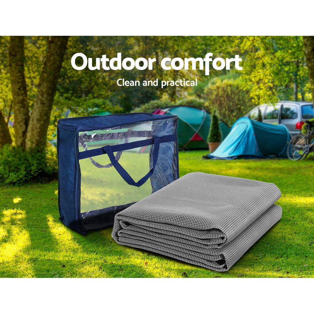 Weisshorn 6M Annex Matting Pack of 2x 3 x2.5m Floor Mats Mesh Camping Picnic-Outdoor > Camping-PEROZ Accessories