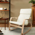 Artiss Fabric Rocking Armchair - Beige-Furniture > Living Room - Peroz Australia - Image - 1