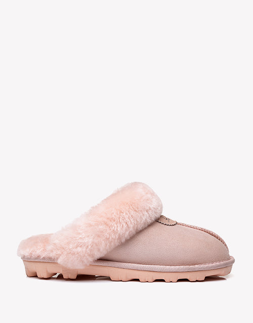 Australian Shepherd Double-Faced Sheepskin UGG Unisex Slippers Waffle Scuff Water Resistant-Slippers-PEROZ Accessories