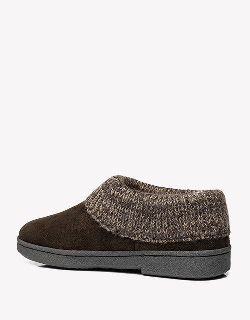 Australian Shepherd Women Knit Collar Ugg Ankle Slippers-Slippers-PEROZ Accessories