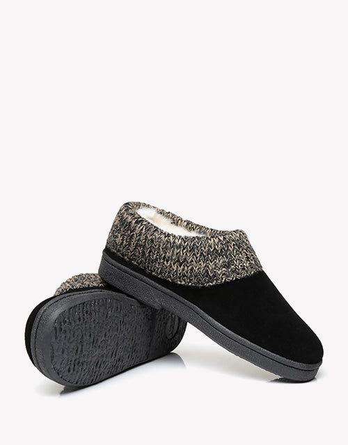 Australian Shepherd Women Knit Collar Ugg Ankle Slippers-Slippers-PEROZ Accessories