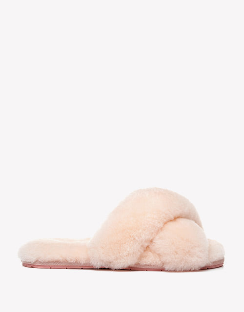 Australian Shepherd Sheepskin Wool UGG Crossover Slides Slipper Linty-Slippers-PEROZ Accessories