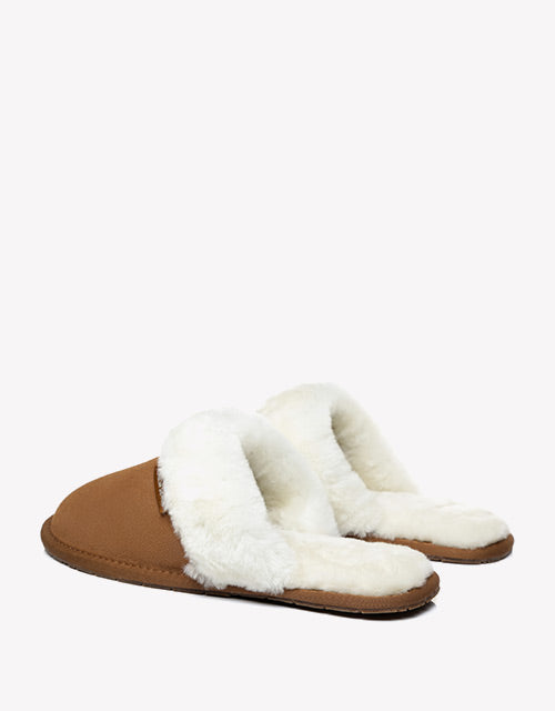 Australian Shepherd Cow Suede Upper Wool Lining UGG Slipper Lassie Water Resistant-Slippers-PEROZ Accessories