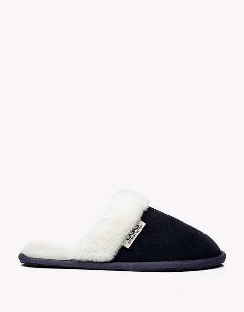 Australian Shepherd Cow Suede Upper Wool Lining UGG Slipper Lassie Water Resistant-Slippers-PEROZ Accessories