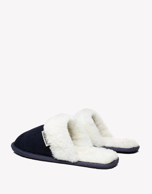 Australian Shepherd Cow Suede Upper Wool Lining UGG Slipper Lassie Water Resistant-Slippers-PEROZ Accessories