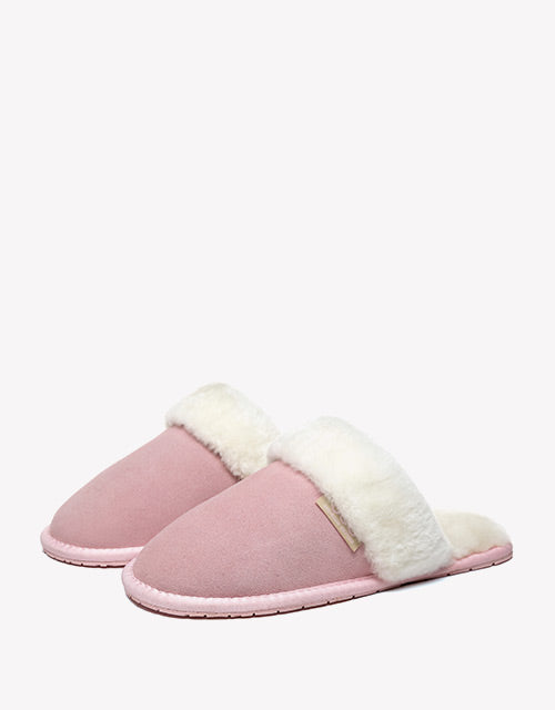 Australian Shepherd Cow Suede Upper Wool Lining UGG Slipper Lassie Water Resistant-Slippers-PEROZ Accessories