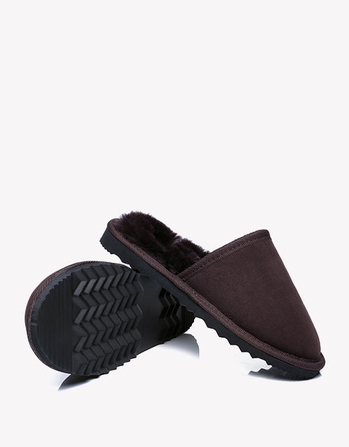 Australian Shepherd UGG Men Scuff Australian Made DoubleFace Sheepskin Water Resistant Slipper-Slippers-PEROZ Accessories