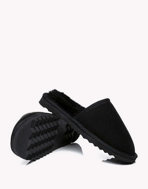 Australian Shepherd UGG Men Scuff Australian Made DoubleFace Sheepskin Water Resistant Slipper-Slippers-PEROZ Accessories