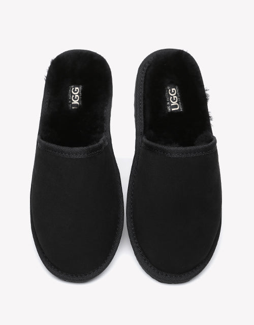 Australian Shepherd UGG Men Scuff Australian Made DoubleFace Sheepskin Water Resistant Slipper-Slippers-PEROZ Accessories