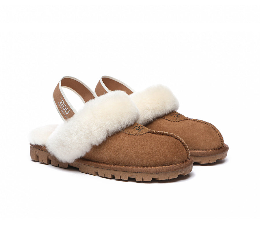 Australian Shepherd Ugg Slingback Slippers Unisex Waffle Plus-Slippers-PEROZ Accessories
