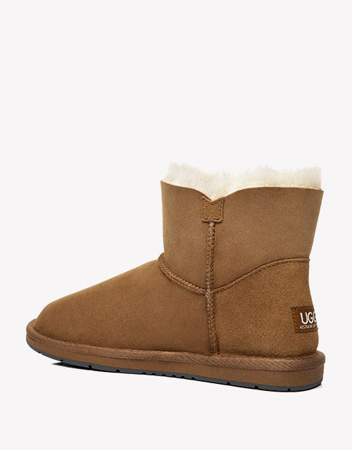 Australian Shepherd Mini UGG Boots Side Star Button Meteor-Boots-PEROZ Accessories
