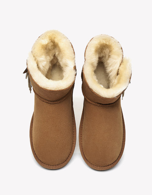 Australian Shepherd Mini UGG Boots Side Star Button Meteor-Boots-PEROZ Accessories