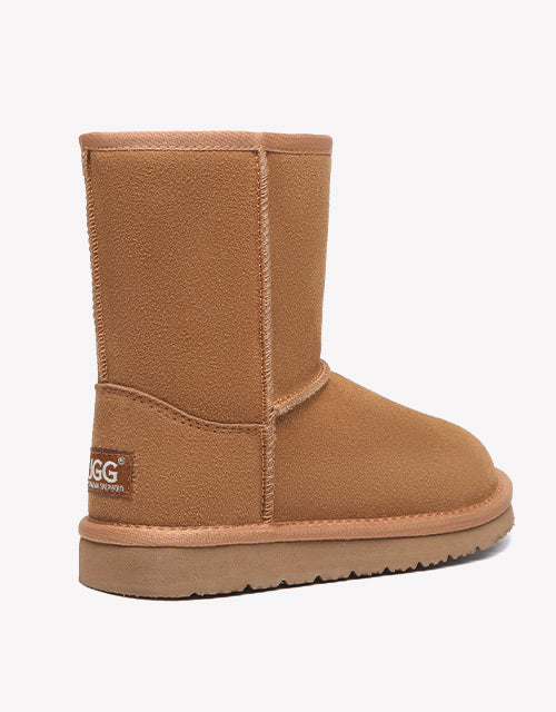 Australian Shepherd UGG Sheepskin Kids Short Classic Boots-Kid Boots-PEROZ Accessories