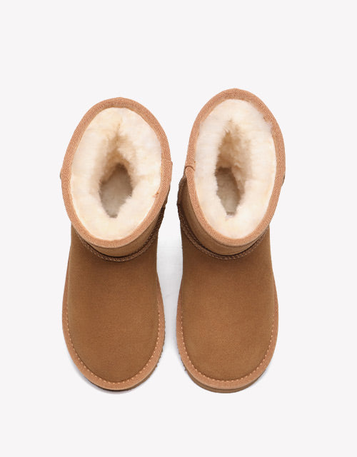 Australian Shepherd UGG Sheepskin Kids Short Classic Boots-Kid Boots-PEROZ Accessories